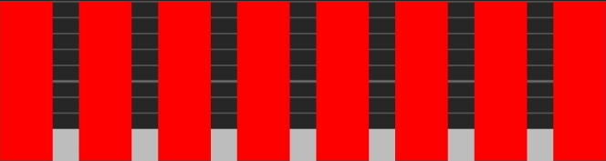 Graphical representation of the Tabata protocol in the HIIT Addict app